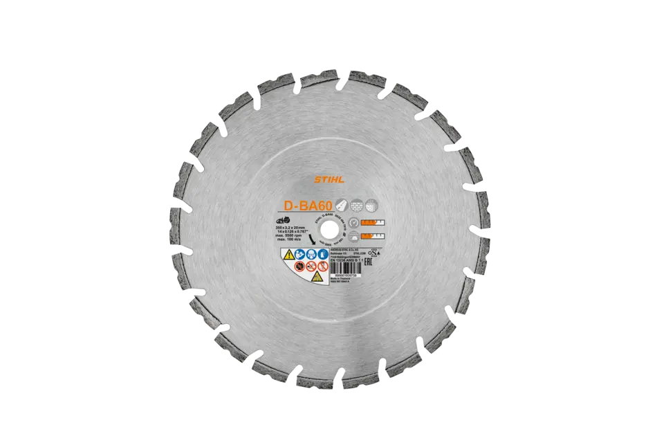 Diamant-doorslijpschijf, Ø 350 mm, universeel, D-BA60