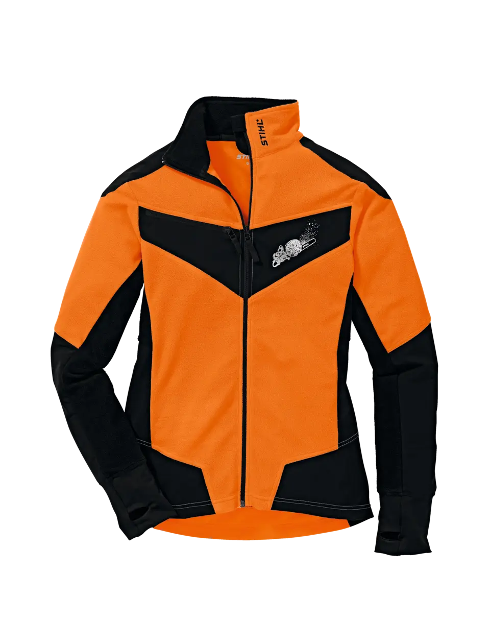 Fleecejack, DYNAMIC, maat XL, fluo-oranje